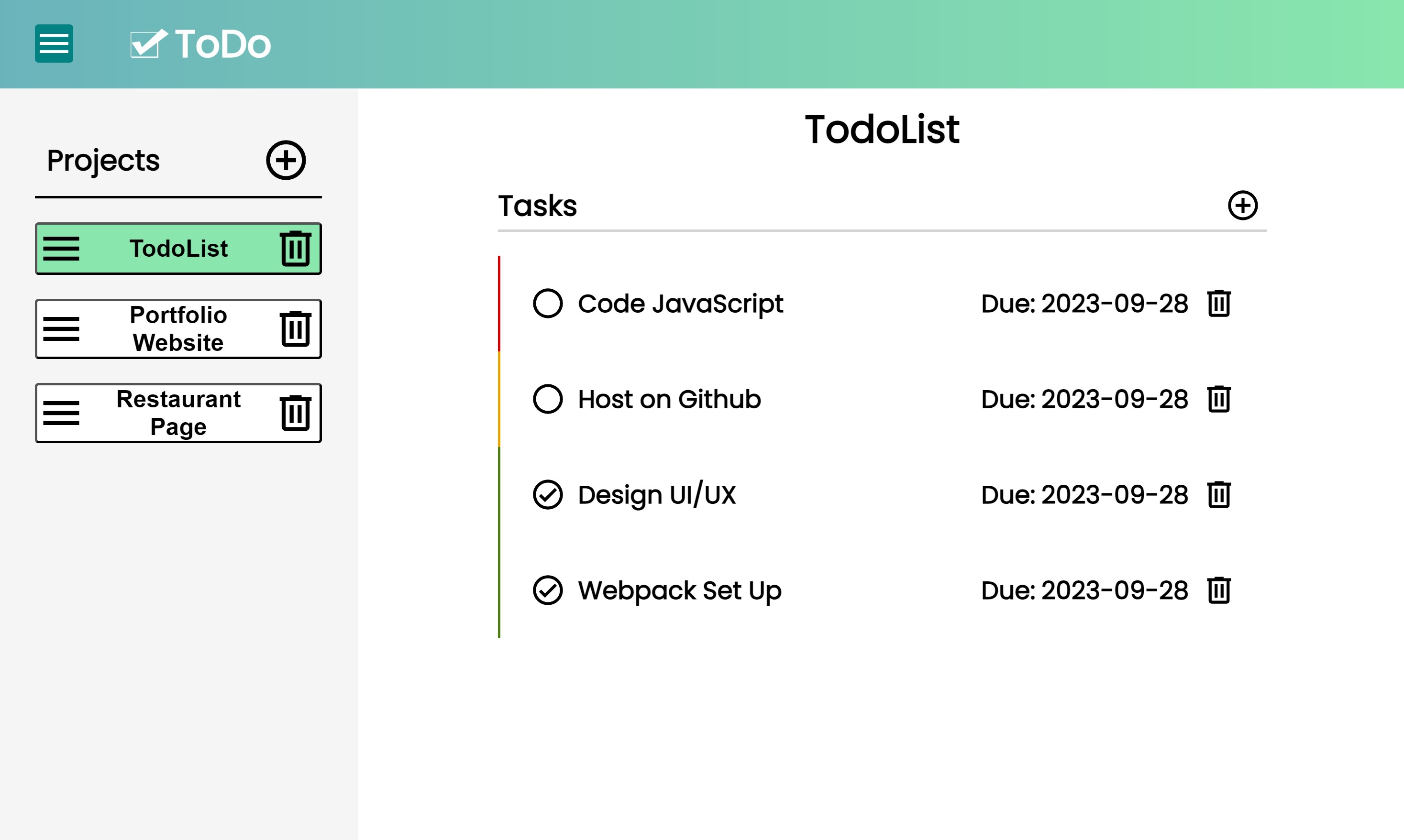 todo list